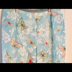 Talbots pants-fully lined ankle pants with butterfly detail. Size 14